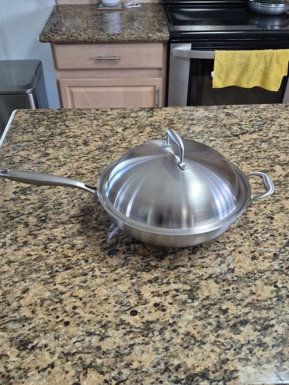 13" Willow & Everett Stainless Steel  Wok With Dome Lid